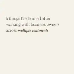 One of the unexpected perks of my work is getting a front-row seat at how successful business owners from across the glo…